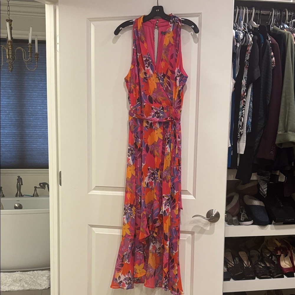 julia jordan Floral Midi/Maxi Dress in Pink, Orange, Yellow Dress